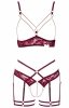 Velvet Chains komplet bielizny z otwartym krokiem